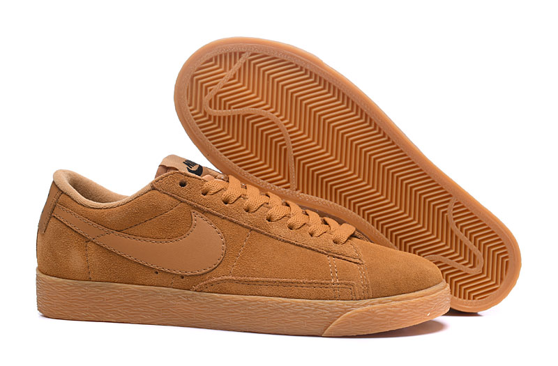 New Women Nike Blazer Low Wheat Yellow Shoes